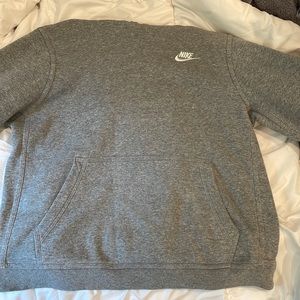 Kids large grey Nike pull over hoodie